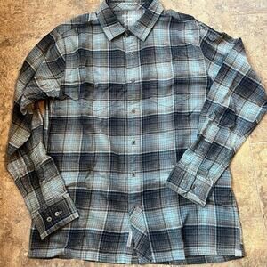 Horney Toad mens M shirt, plaid flannel, cotton